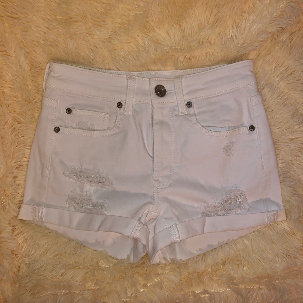 AEO white distressed shirts